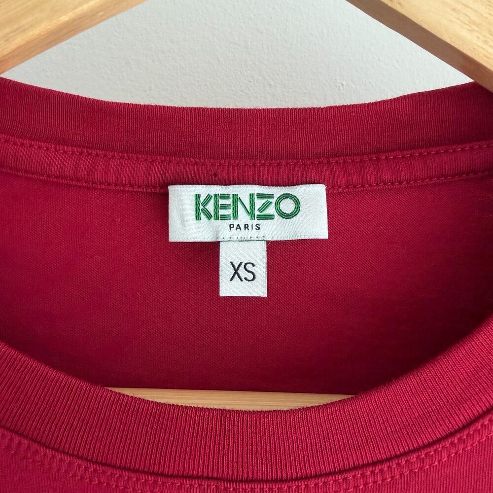 Kenzo Paris Shirt Women XS Graphic Logo Embroidered Baby Tee Short Sleeve Crewne - Picture 6 of 14
